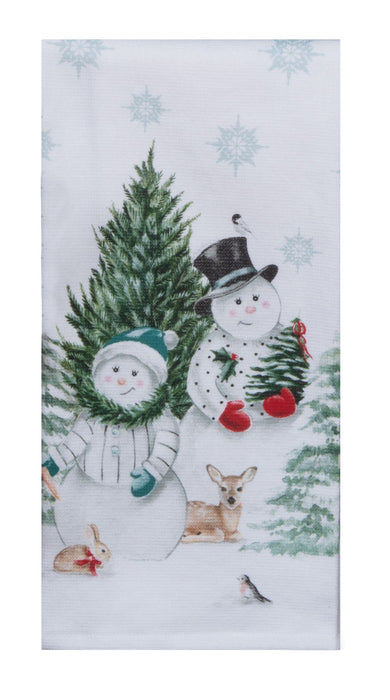 Kay Dee Evergreen Forever Snowman Dual Purpose Terry Towel Kitchen Towel