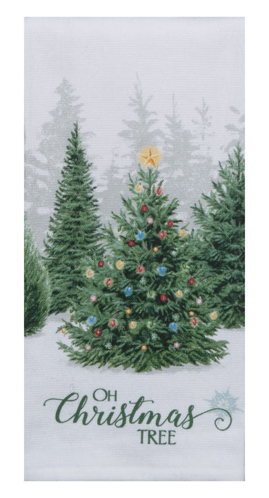 Kay Dee Evergreen Forever Christmas Tree Dual Purpose Terry Towel Kitchen Towel