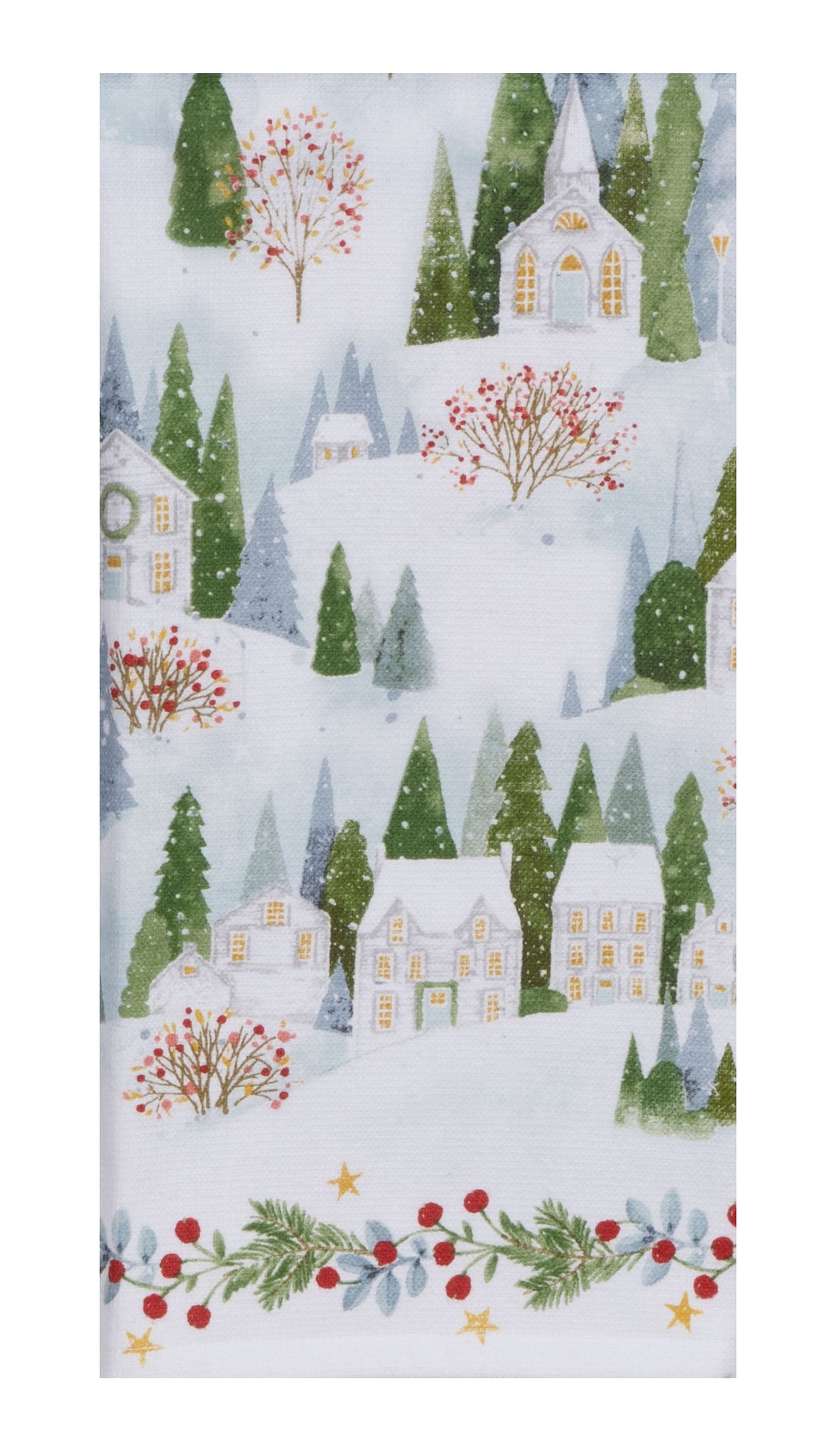 Kay Dee Magical Winterland Village Dual Purpose Terry Towel Kitchen Towel