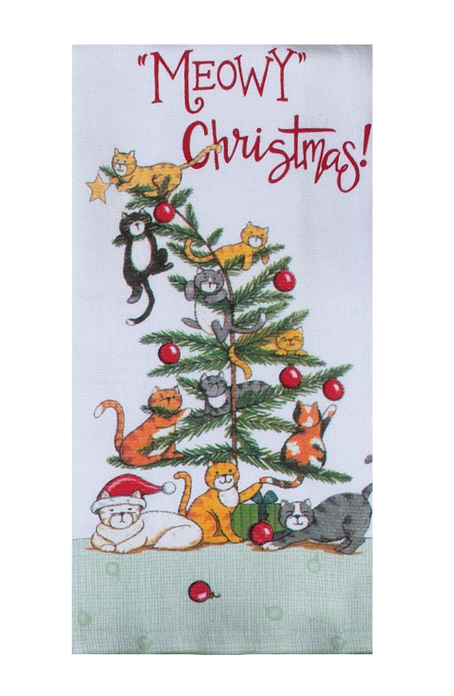 Kay Dee 	Can Explain Pets Meowy Dual Purpose Terry Towel Kitchen Towel