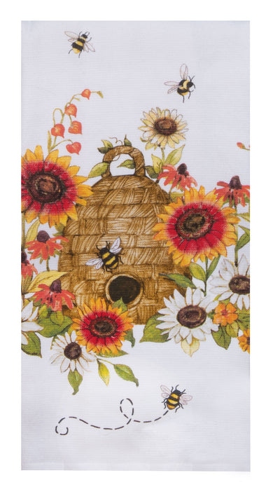 Kay Dee Harvest Sunflower Bee Skep Dual Purpose Terry Towel Kitchen Towel