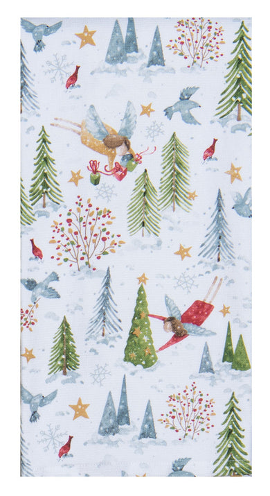 Magical Winterland Snow Angels Dual Purpose Towel Kitchen Towel