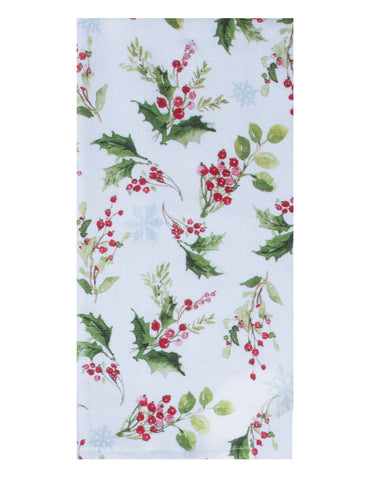 Winterberry Holly Toss Dual Purpose Towel Kitchen Towel