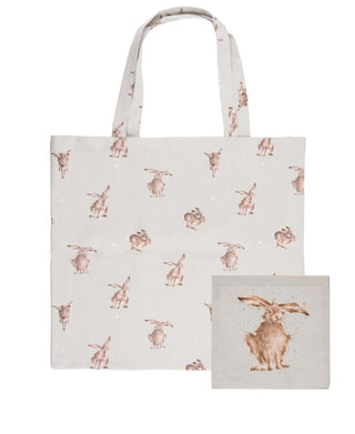 Wrendale Designs 'Hair-Brained' Hare Foldable Shopping Bag