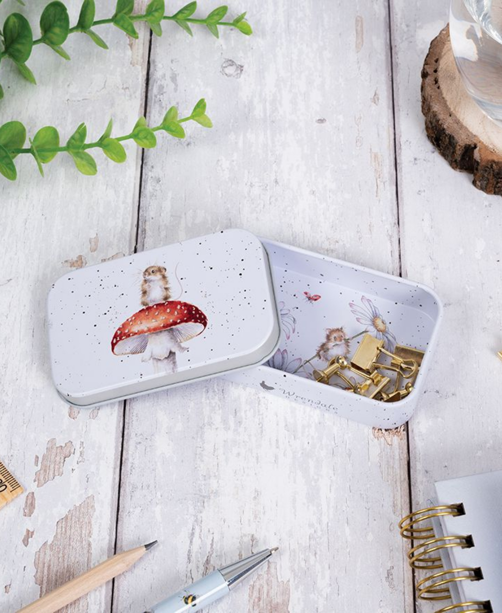 Wrendale Designs 'He's A Fun-Gi' Mouse Mini Tin