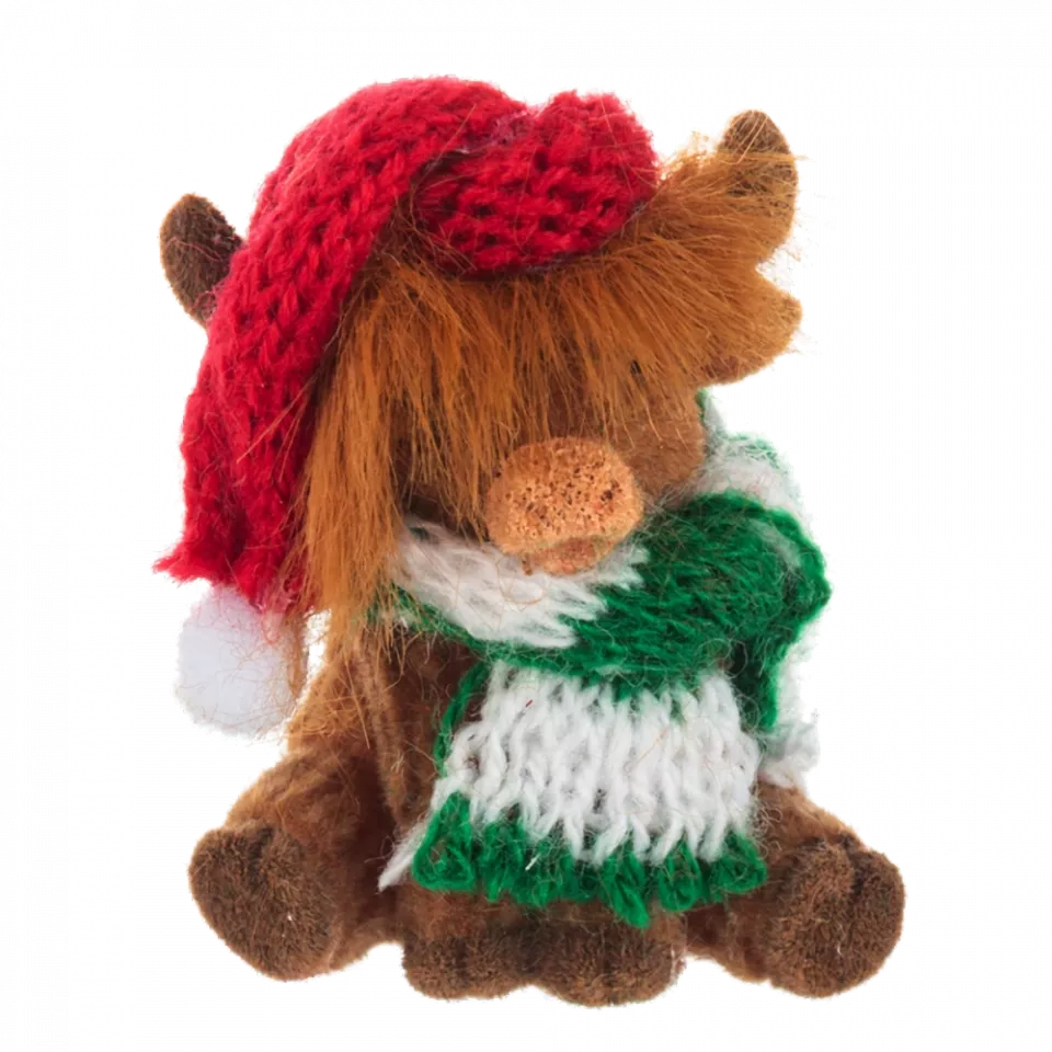 Holiday Highland Cow Charm
