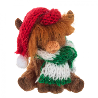 Holiday Highland Cow Charm