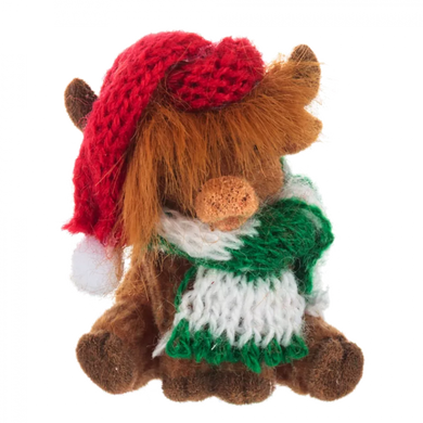 Holiday Highland Cow Charm
