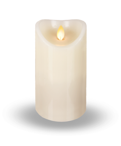 Ivory LED Wax Pillar Candle- 5