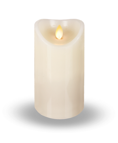 Ivory LED Wax Pillar Candle- 5