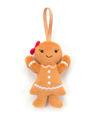 Jellycat Festive Folly Gingerbread Ruby Ornament