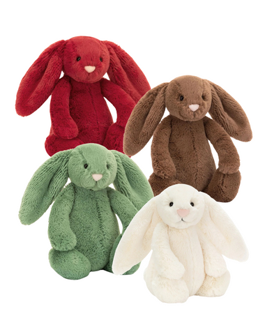 Jellycat Bashful Christmas Bunny - Little (4 Colour Options)