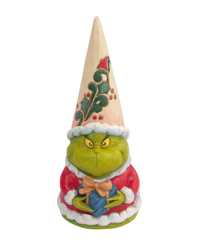 Jim Shore Grinch Gnome Holding Present