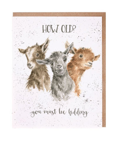 Wrendale Designs 'Just Kidding' Goat Birthday Card