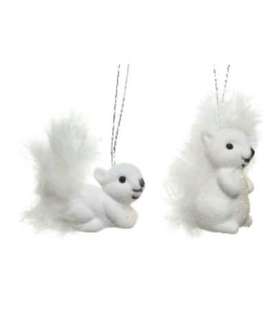 Feather Tail Squirrel Ornament Set