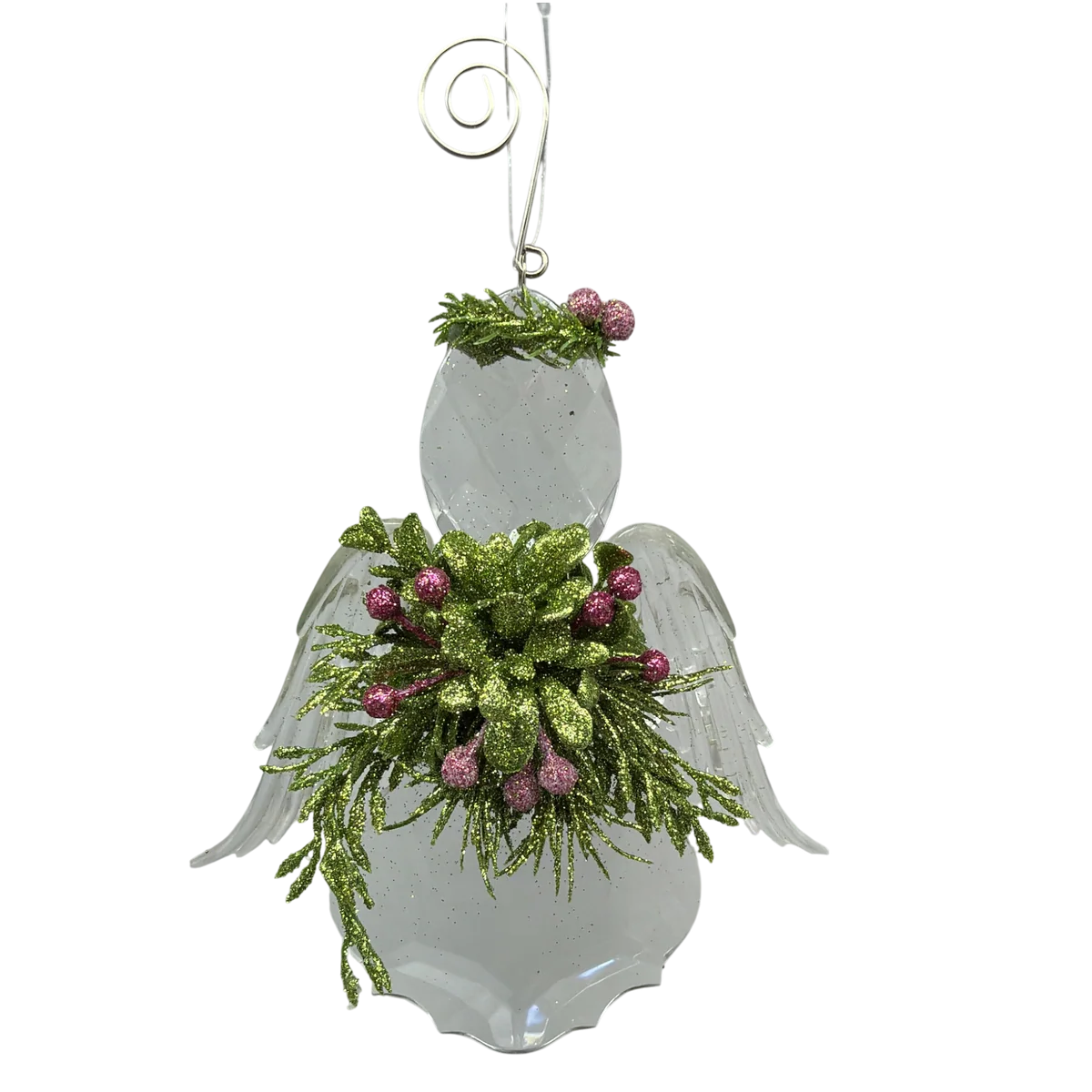 Kissing Krystal Classic Krystal  Angel Ornament - Pink