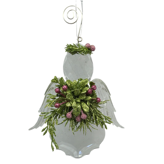 Kissing Krystal Classic Krystal  Angel Ornament - Pink