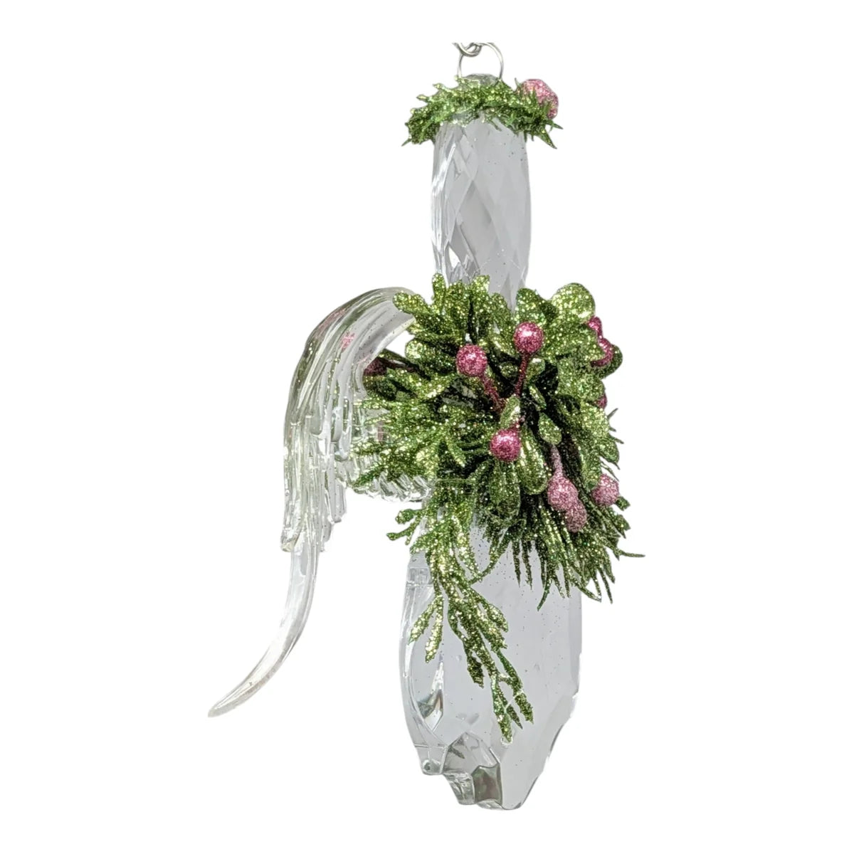 Kissing Krystal Classic Krystal  Angel Ornament - Pink
