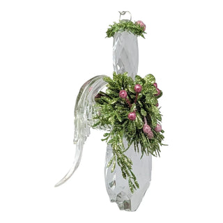 Kissing Krystal Classic Krystal  Angel Ornament - Pink
