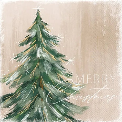 IHR Gilded Painterly Tree Lunch Napkin