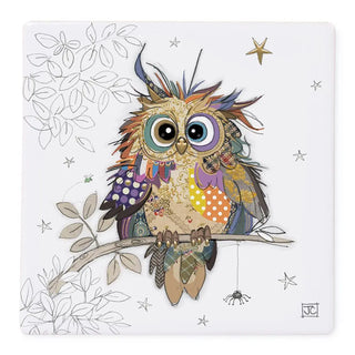Bug Art Ceramic Coaster - Owl