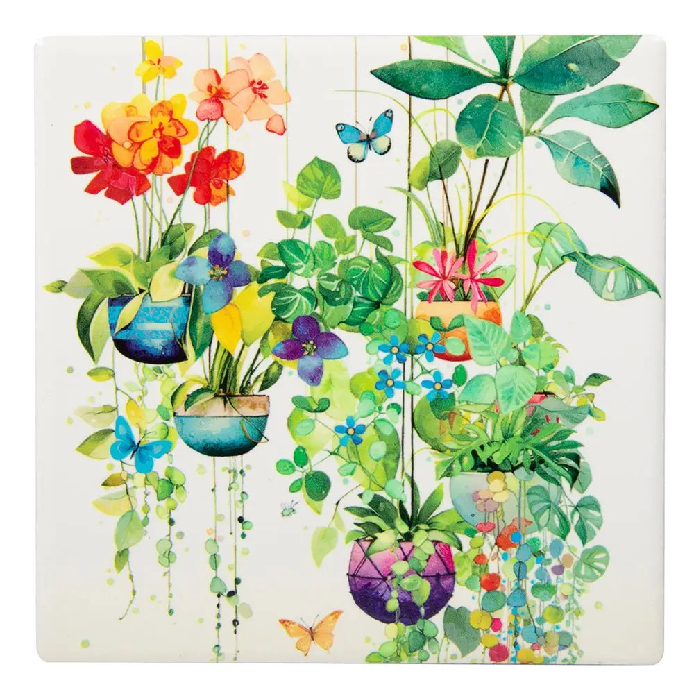 Bug Art Ceramic Coaster - Flowers/Plants