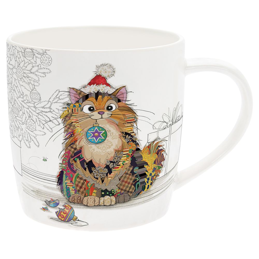 Bug Art Cat Christmas China Mug