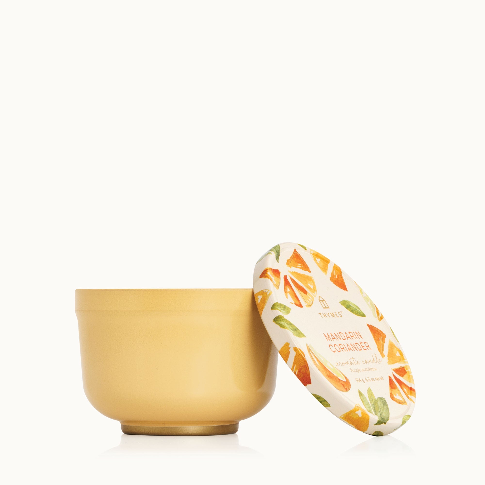 Thymes Mandarin Coriander Poured Candle Tin