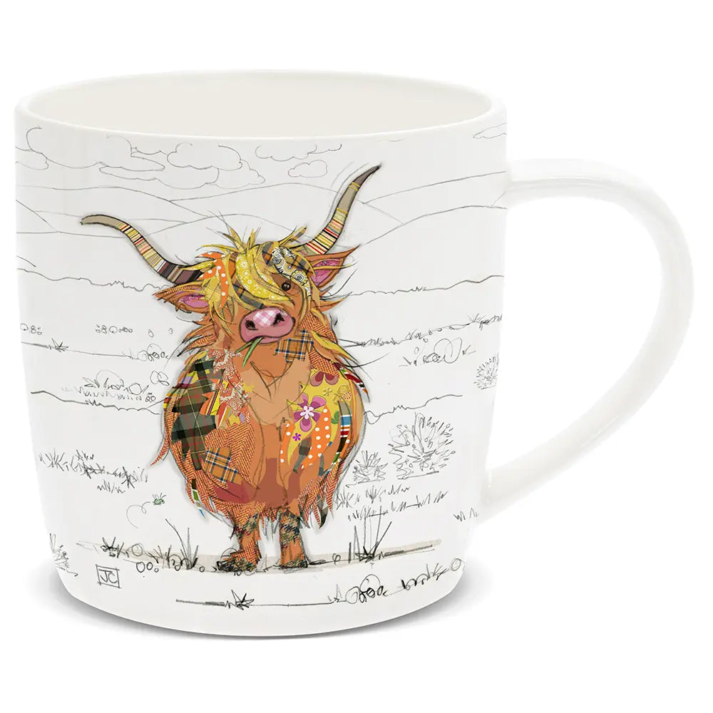 Bug Art Fine China Mug - Highland Cow