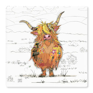 Bug Art Ceramic Coaster - Highland Cow