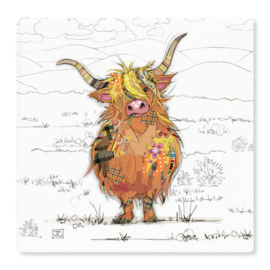 Bug Art Ceramic Coaster - Highland Cow