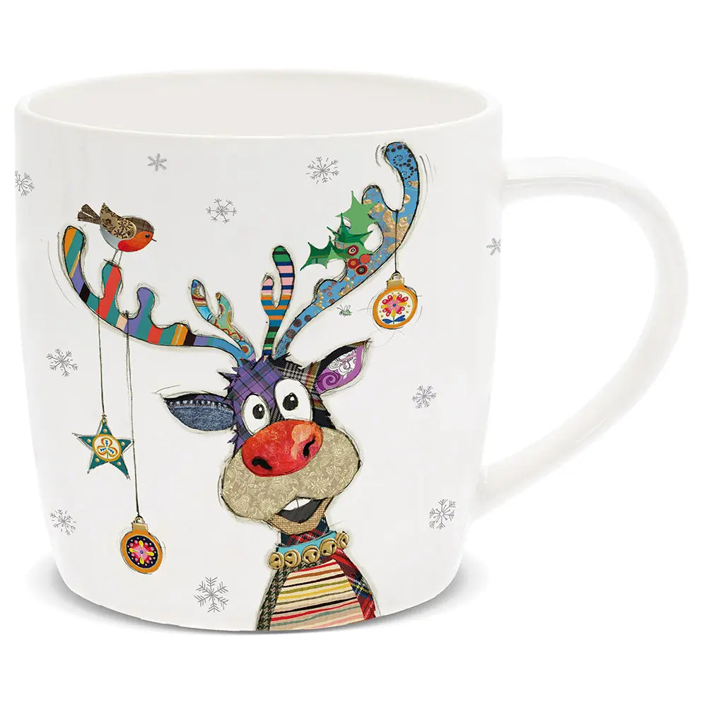 Bug Art Reindeer China Mug