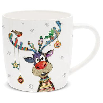 Bug Art Reindeer China Mug