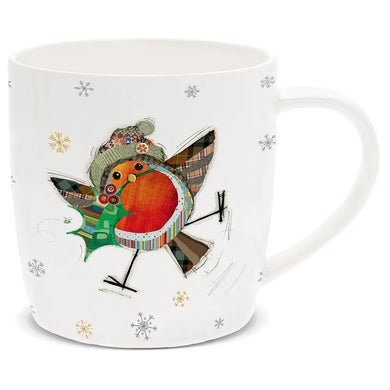 Bug Art Robin Christmas China Mug