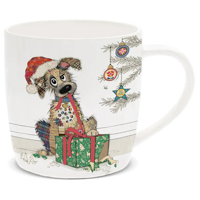 Bug Art Dog Christmas China Mug