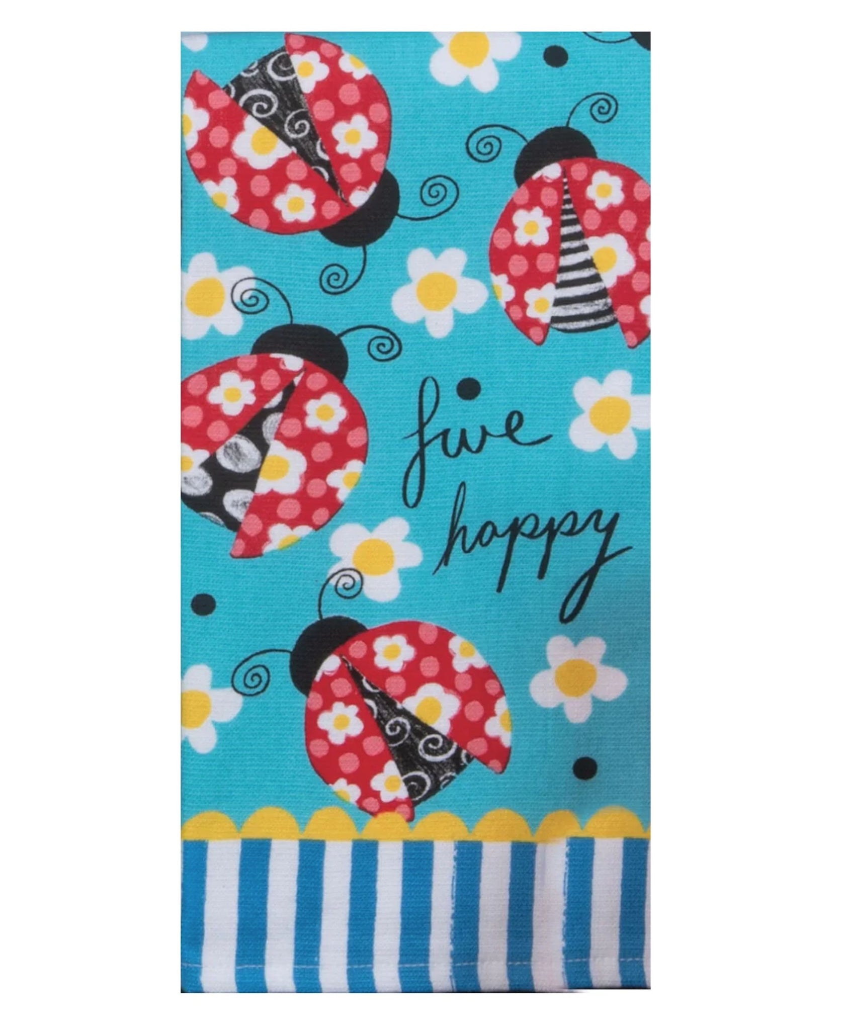 Live Happy Ladybugs Dual Purpose Towel