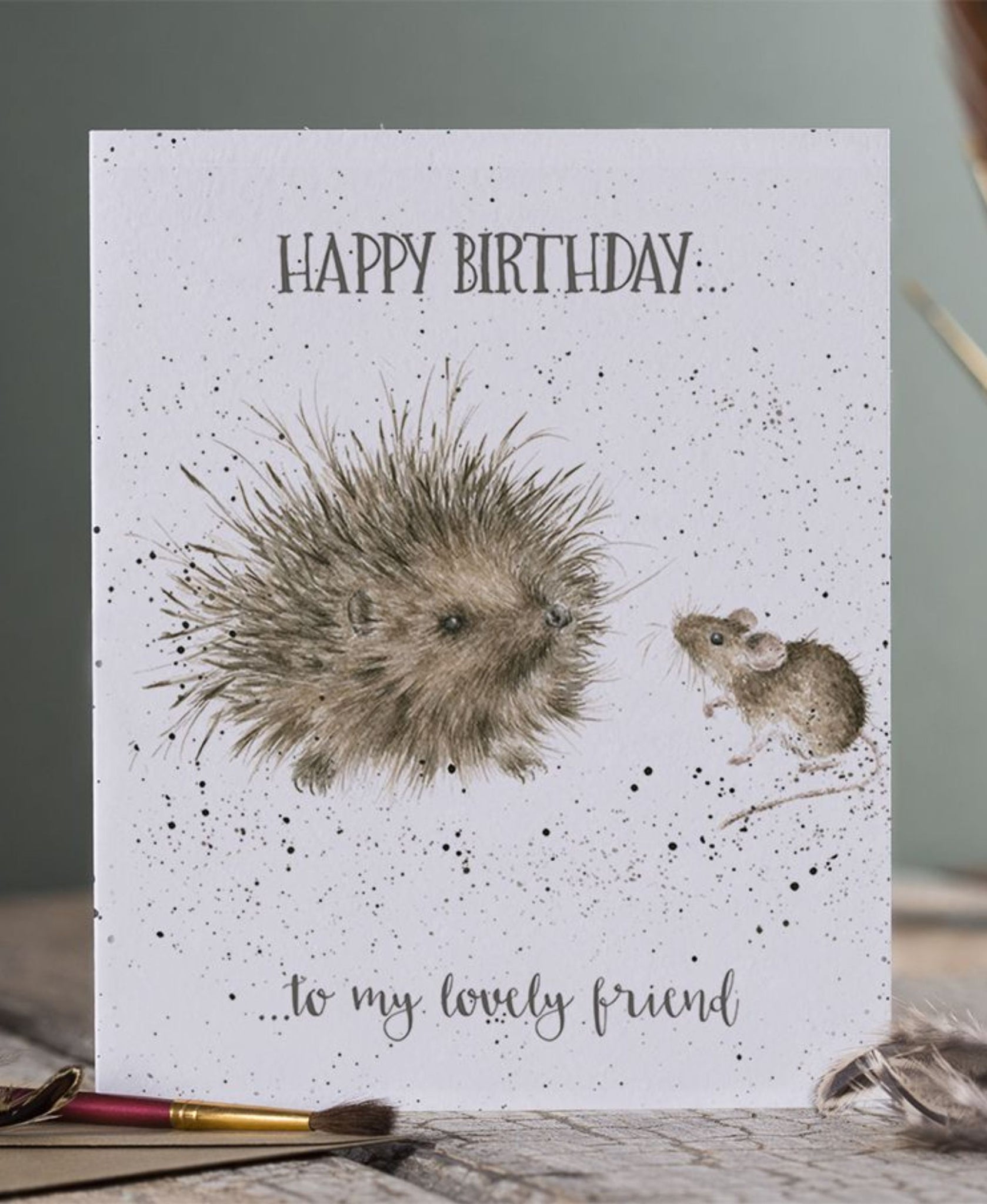 Wrendale Designs 'Lovely Friend' Hedgehog Birthday Card