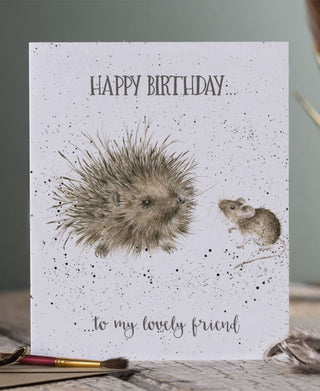 Wrendale Designs 'Lovely Friend' Hedgehog Birthday Card