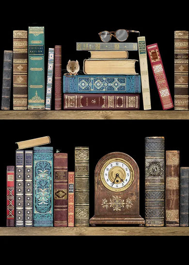 Bug Art Bookshelves Card Blank