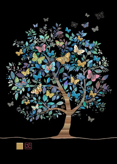 Bug Art Tree With Butterflies Card Blank