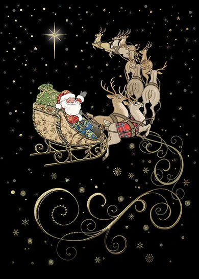 Bug Art Santa's Sleigh Card Blank