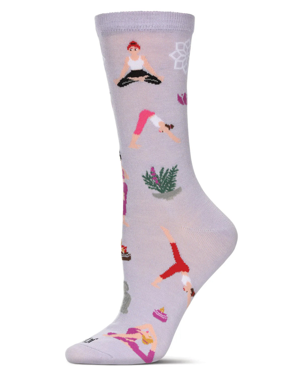 Women's Yoga Rayon From Bamboo Crew Socks - Lavender