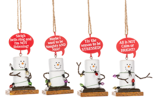 S'mores Funny Holiday Stress Ornaments