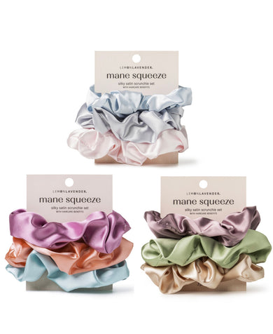 Mane Squeeze - 3 pc. Silky Satin Scrunchie Set