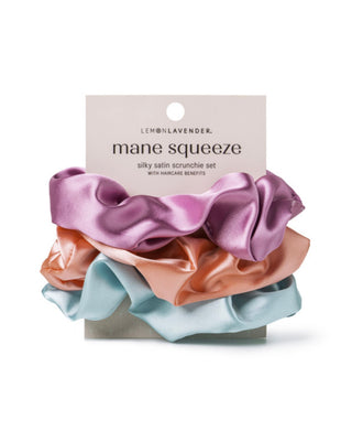 Mane Squeeze - 3 pc. Silky Satin Scrunchie Set