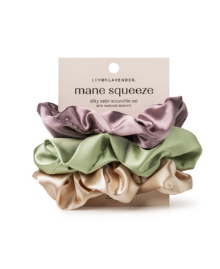 Mane Squeeze - 3 pc. Silky Satin Scrunchie Set