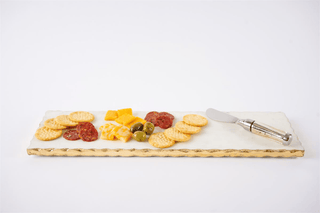 Gold Edge Marble Hostess Serving Set