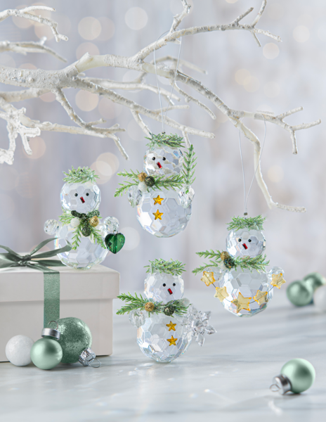 Teeny Mistletoe Snowman Ornaments