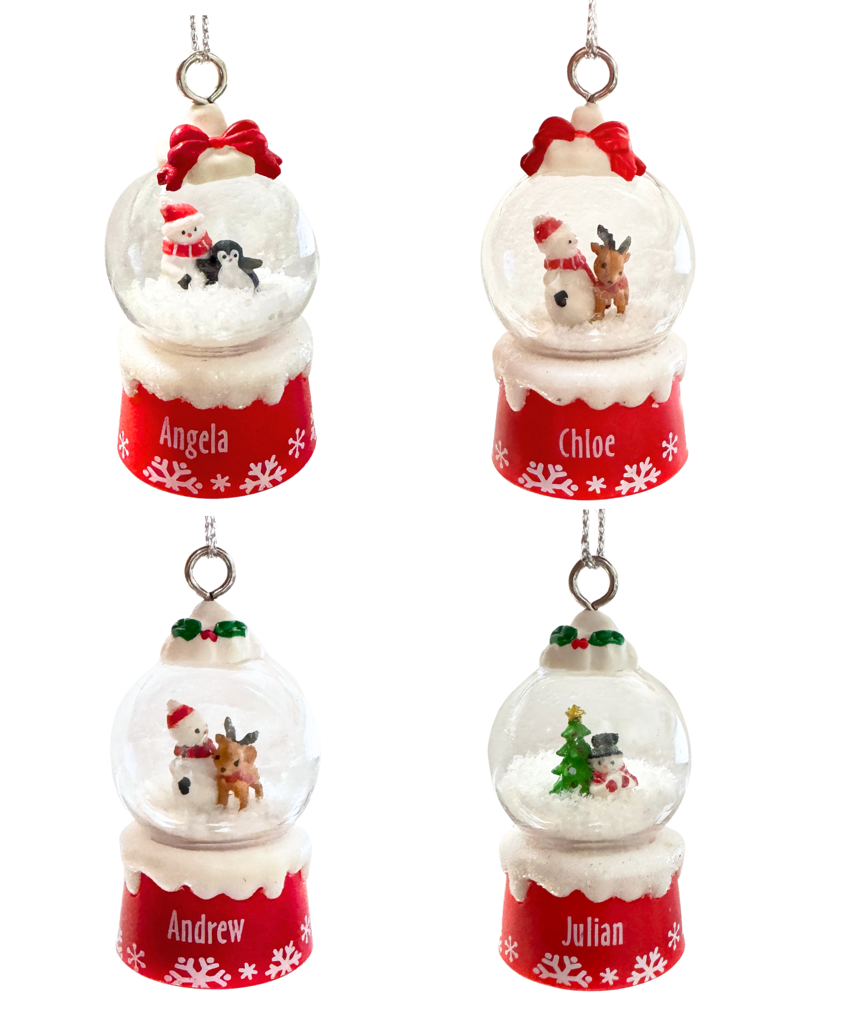 Snow Globe Ornament - Names And Blanks