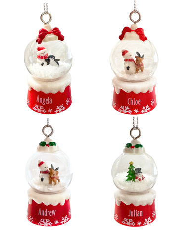Snow Globe Ornament - Names And Blanks